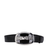 Dsquared² Black Leather Belt